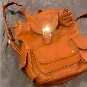 S & Co Faux Learher Backpack